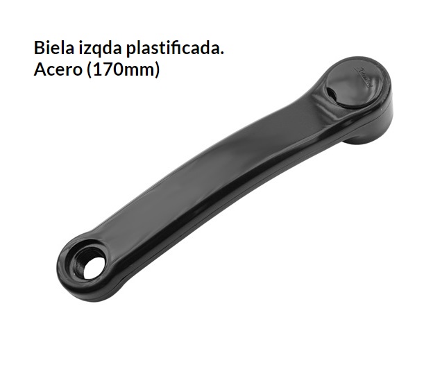 BIELA BICICLETA IZQUIERDA VTT 26 170 PLASTIFICADA NEGRA